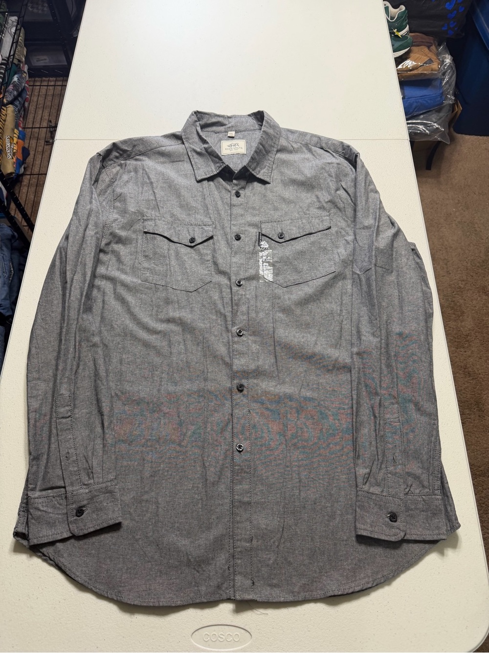 Ecko Unltd Button Down Shirt Men’s 2XL Gray Long Sleeve Casual New
